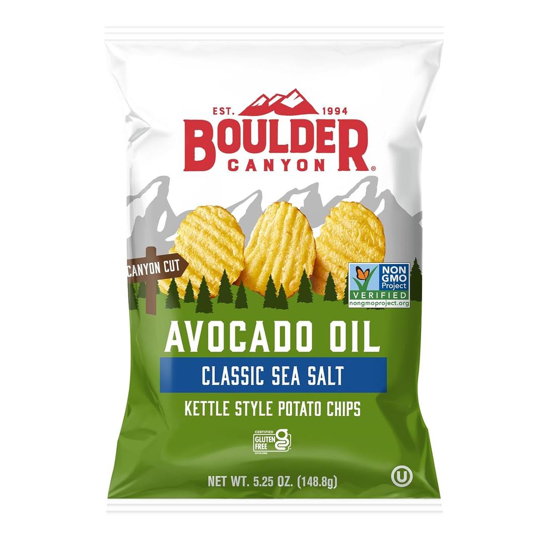 Boulder Canyon, Chips Potato Avocado Oil Sea, 5.25 Ounce BBD:24AUG26