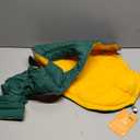 Lelepet Reversible Dog Coat Waterproof Dog Jacket Windproof Puffer Vest for Winter Warm Lightweight Coats for Large Dogs Adjustbale Hook & Loop Pet Apparel with Leash Hole, Pitbull, Green, XL