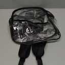 Paxiland Clear Backpack Stadium Approved 12126 with Reinforced and Wider Shoulder Straps, Small Clear Bag for Schools, Concerts, Work, Festivals and Sporting Events - Black
