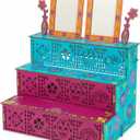 Dia De Los Muertos 2 Photo Frame Three Layer Altar Ofrenda Box, Poplar Plywood Sugar Skulls and Pan de Muerto Papel Picado, Self Painting Shadow Box Frame The Day of The Dead Decor (Classic)