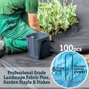 75 6-Inch Garden Landscape Staples Stakes Pins - USA Strong Pro Quality Built to Last. Weed Barrier Fabric, Ground Cover, Soaker Hose, Lawn Drippers, Irrigation Tubing, Wireless Invisible Dog Fence