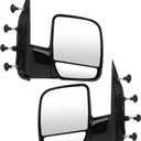 ECCPP Exterior Mirror Folding Manual for Ford E150 E250 E350 E450 E550 Econoline Van 2002 2003 2004 2005 2006 2007 2008 (A Pair) Side View Mirrors Left & Right Pair, Medium