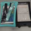 CACOE [Floatable Floating Universal IPX8 Waterproof Phone case 2 Pack-Up to 10.0",Adjustable Lanyard Phone Pouch,Cellphone Dry Bags for Vacation Beach Pool Kayak Cruise Travel EssentialsBlack+Green