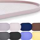 Hubulk 100% Waterproof Silicone Pet Feeding Mat with Raised Edge for Food and Water, Dog Bowl Mats, Cat Bowls Placemat with High Lip Protects Floor for Cats and Dogs (Dove, 24" L x 16" W)