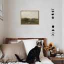 Floating Framed Landscape Canvas Wall Art, French Vintage Natural Country Cows Pictures Wall Decor Artwork, Farmhouse Oil Paintings Prints for Living Room Bedroom Home Decoration 8x10 inch