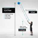 Cobweb Duster with Pole, 4ft Stainless Steel Pole Cobweb Brush with Medium-Stiff Bristles for Walls Beams Shelves Iight Fixtures and Window Screens (4 Foot (Pack of 1))