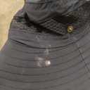 ZLYC Mens Waterproof Camo Sun Hat Wide Brim Packable Outdoor Mesh Fishing Bucket Hats (Solid Black)