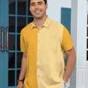 KYKU Mens Hawaiian Shirt Short Sleeve Button Down Casual Summer Beach Shirts (XL)