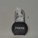 FIGODE Black Covered Solid Steel Padlock with Key, High Security Heavy Duty Lock, 2-3/4" Wide, 2.7" Long Hardened Steel Shackle, Gate Locks for Outdoor Fence or Shed (1 Pack)