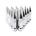Osilly 20PCS M12x1.5 Car Wheel Lug Nuts with Pointed Cap, 60mm Height Aluminum Anti-Corrosion Automotive Wheels Rims Lug Nuts, Vehicle Cap Spiked Extended Tuner, Universal for SUV Truck RV（Silver）