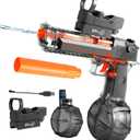 Electric Water Gun, Water Guns for Adults and Kids, Automatic High Power 500ml Squirt Gun, Long Range Water Gun Summer Water Toys for Boys Girls Pool Party Beach Outdoor Grey