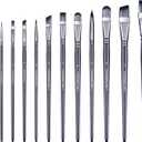 Transon Artist Paint Brush Set of 12 for Watercolor Acrylic Gouache Oil and Tempera Painting