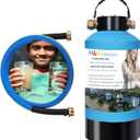 H&G Lifestyles RV Water Filter,Iron Filter for Garden Hose,Hose Filter for Filling Pool Well Water Iron,RV Water Softener Filtration System for Garden Hose, with 3/4" GHT Brass Adapter