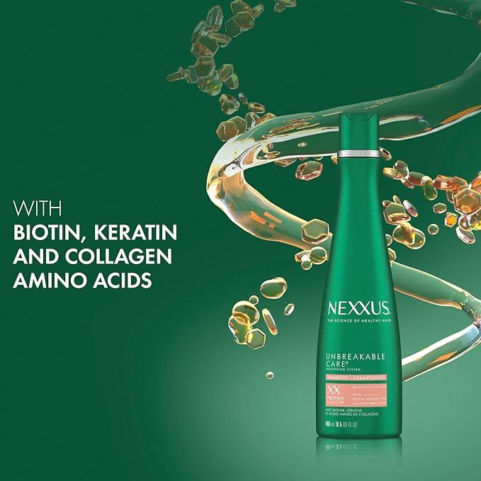 Nexxus Unbreakable Anti Breakage Shampoo for Strengthening for Fine and Thin Hair Hair Care Powered by Duraplex Fortifier Technology with Thickening Complex 13.5
