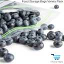 Baggies Variety Size Pack - 200 Count Variety Pack with 50 Gallon 50 Quart 100 Sandwich  Heavy Duty freezer bags