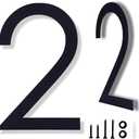 12 Inch House Numbers for Outside Modern Metal Black Address Numbers for House Floating Door Numbers with Nail Kit for Number 2