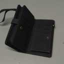 TwoHead for iPhone 13 Wallet Case with Card Holder, Detachable Magnetic Phone Case with Wallet PU Leather Wallet Phone Case for iPhone 13 Case Wallet for Women/Men with Wrist Strap (Black)