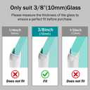 Glass Shower Door Seal Strip 2 Pack x 39 Inch U Type for 3/8" Thick Glass Frameless Shower Door Bottom Side Seal Trim Strip Door Sweep Ultra Clear Rubber Shower Door Leak Guard