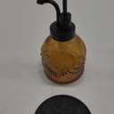 Vintage Soap Dispenser for Bathroom,Glass Kitchen Soap Dispenser with Pump,Farmhouse Antique,Cute Small Rustic Decor(Brown)