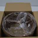 Boho Rattan Drum Lamp Shades Set of 2, Woven Bamboo Table and Bedside Lamp Shades(Spider Fitter), Easy Assembly (Brown)