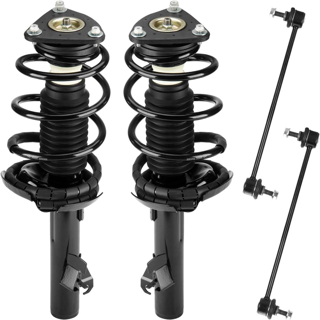 Front w/Coil Strut & Sway Bar Links for Mazda 3 2004-2009, All Not for Mazdaspeed, Spring Shock Struts Replace for 172264, 172263, K80235, 4pc, 2005 2006 2007 2008