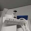 Jgstkcity Desk Clamp Power Strip,45W Fast Charging Station,4 USB-C,4 USB-A,Desk Mount Surge Protector,1875W Extension Cord with Multiple Outlets,ETL Listed,for Home Office Dorm Room,White,6 FT