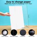Qilery 8 Pcs Acrylic Sign Holder Clear Display Stand Frame Table Top Slant Back Plastic Sign Holder Flyer Document for Menu Workers Teachers Office School Desktop (11 x 17 Inch)