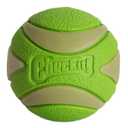 Chuckit! Max Glow Ultra Squeaker Ball, Medium (2.5 Inch Diameter), 1 Pack, for Breeds 20-60 lbs