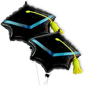 Graduation Decorations 2026 | Graduation Cap Balloons - Big, 22 Inch, Pack of 2 | Graduation Hat Balloon, Graduation Balloons 2026 | Grad Balloons for Graduation Cap Decorations, KatchOn