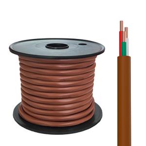 Thermostat Wire - Solid Copper 18 Gauge - CL2 - Power Circuit Cable (18/3Brown,25ft)