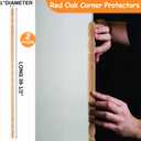 Doublefill 2 Pack Red Oak Wood Wall Corner Guards, 39-1/2'' x 1''