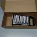 Urbanstrive Cheese Grater With Container Box Grater Stainless Steel Graters for Kitchen Cheese Shredder Parmesan Shredder Kitchen Gadgets Kitchen Tools Kitchen Gifts for Chef Dishwasher Safe Zester (Black)