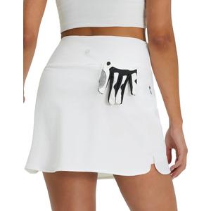 M MAELREG Tennis Skirts for Women Stretchy Mini Lined Shorts Dressy Casual Skort High Waisted Tummy Control Golf Skirts White (XL)