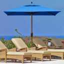 EliteShade USA 10-Year-Non-Fading 6x6Ft Square Market Patio Umbrella, UPF 50+ UV Protection Performance Sun Umbrella, Heavy Duty Commercial Grade Outdoor Table Umbrella with Crank, Windproof Vented Top for Garden, Pool, Deck and Outdoor Playsets, Royal Blue