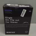 Naifay Single Din Touchscreen Car Stereo with Carplay & Android Auto, 7inch Flip Out Screen Car Stereo with Bluetooth Car Audio Receivers, Backup Camera, FM Radio/Mirror Link/USB/AUX/TF/Subwoofer