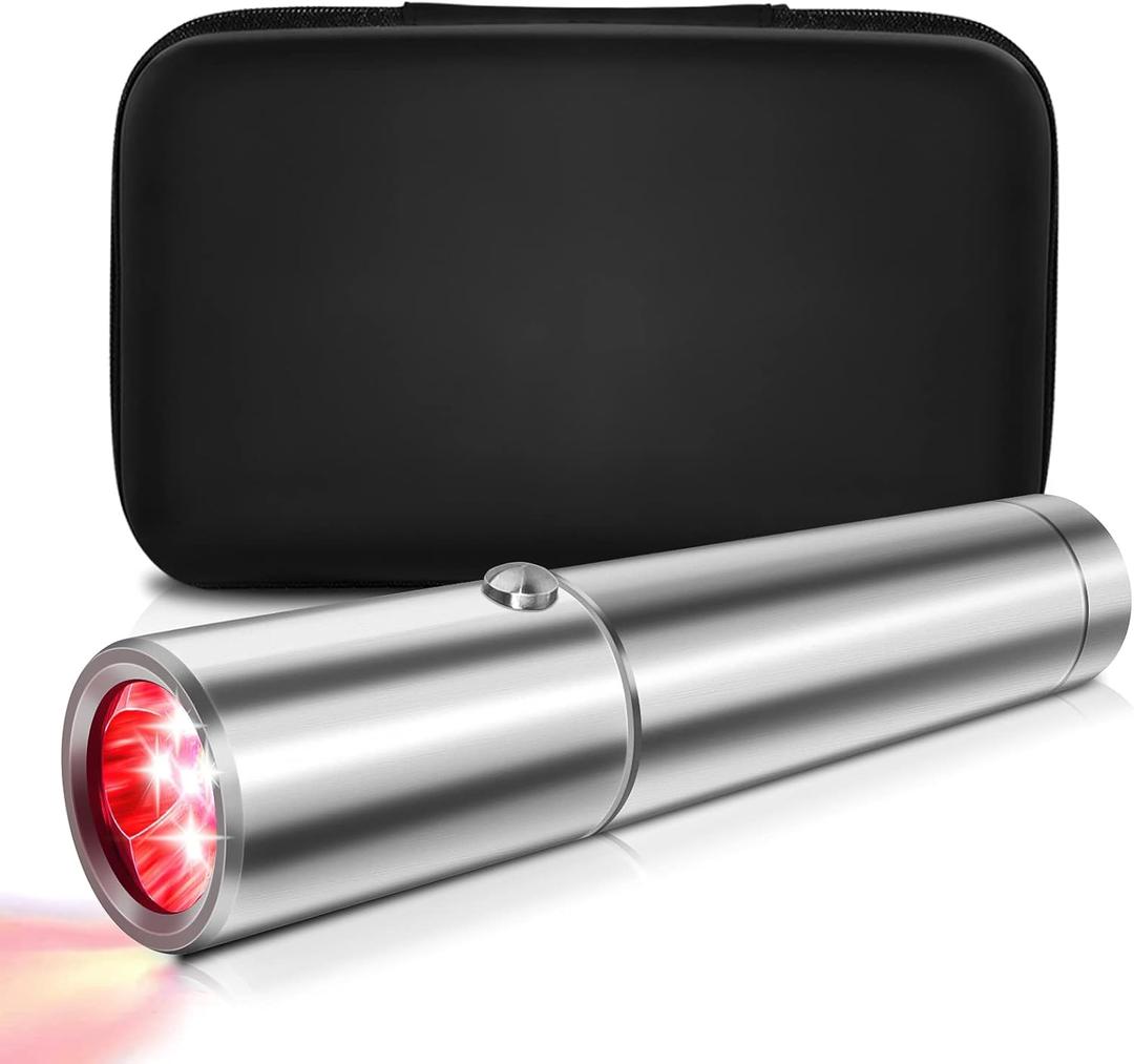 Red Light Therapy Device, Red & Infrared Light Therapy Wand for Body Face Skin Joint Muscle Pain Relief, at-Home Handheld Healing Gift for Men Women Elders Dogs Cats - 5 Wavelengths