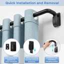 Wrap Around Curtain Rod Black, Adjustable Blackout Curtain Rods for Windows 48 to 84 Inch, 1" Heavy Duty Room Darkening Drapery Rod, Easy Install and Removal