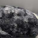 Floralux Large Shag Area Rugs 6x9 for Bedroom, Tie-Dyed Dark Grey, Plush Rugs for Living Room, Ultra Soft Fluffy Carpet, Non-Slip Indoor Floor Carpets for Kids Room, Playroom