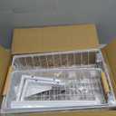 PXRACK 1 Pack Under Sink Organizer,Adjustable Height,2 Tier Pull Out Under Cabinet Organizer,Slide Out Thickened Metal Under Sink Storage for Kitchen Bathroom Laundry Cabinet Pantry,White(L)