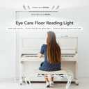 STERREN 77" LED Floor Lamp for Office, 7350LM Dimmable Eye-Care Standing Piano Lamp,70W Tall Reading Light, 4000K Bright Lighting for Living Room - White