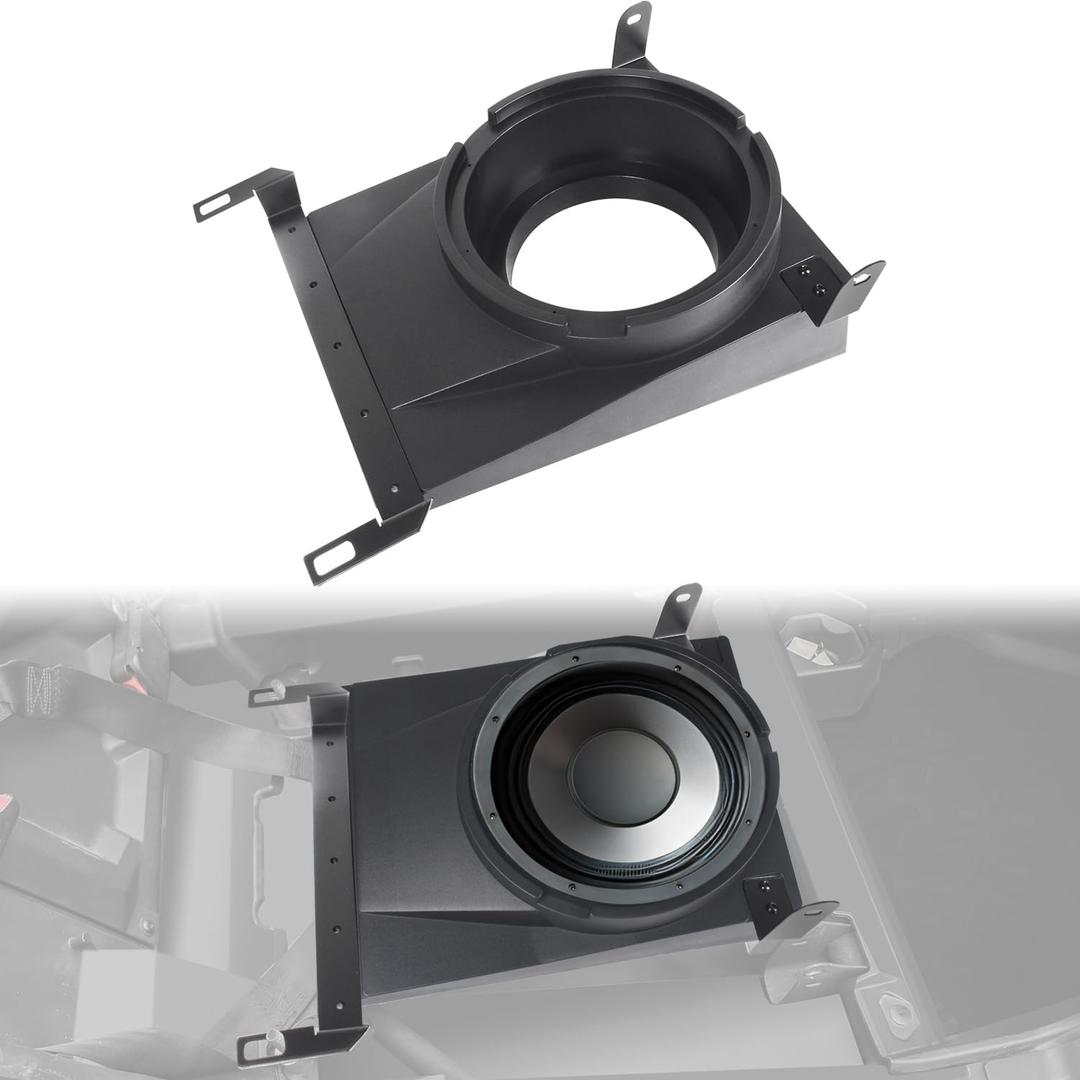 10" Under Seat Speaker Pod Panel for Maverick R, Front Underseat Speaker Enclosures Boxes Pods Mount Compatible with Can Am Maverick R MAX X RS 2024+ Accessories