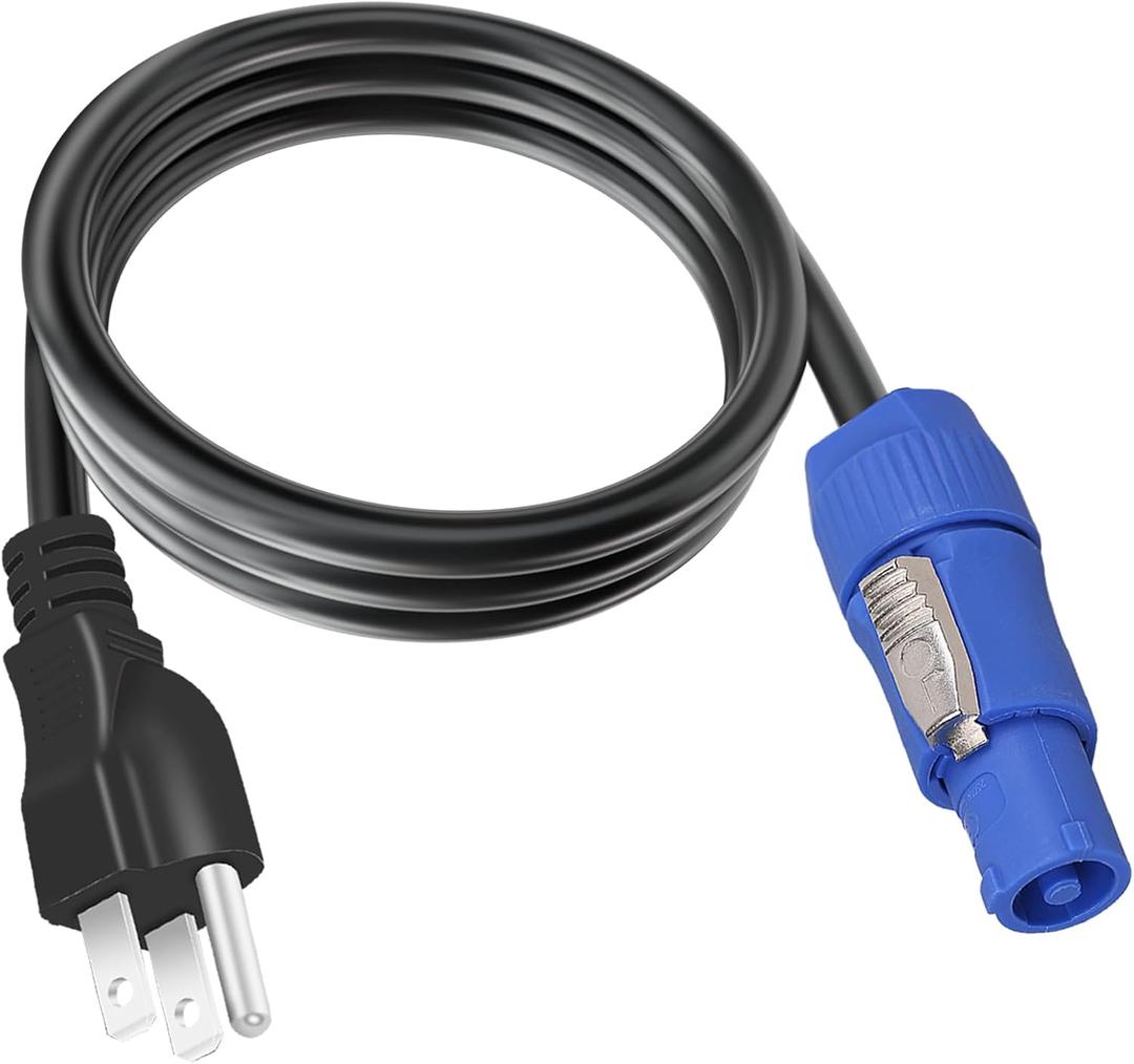 3-Prong NEMA 5-15P to PowerCON Cable 20A 3 Pin PowerCon Input Connector to NEMA 5-15P Connector Cord 16AWG for Outdoor Stage Light LED Screen-1.2M/3.9FT
