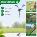 3D Fake Dragonfly Clip Dragon Fly Garden Decoration for Hats and Garden - Creative Bird Scare Devices to Keep Bugs Away, Indoor and Outdoor Dragon Fly Clips for Bug (9pcs)