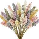 WILLBOND 36 Pcs Artificial Breath Flowers Pastel Foam Berry Spike Picks Mini Fake Vanilla Flower Faux Bouquet for Home Vase Wedding Party Indoor Office Outside Hanging Decoration