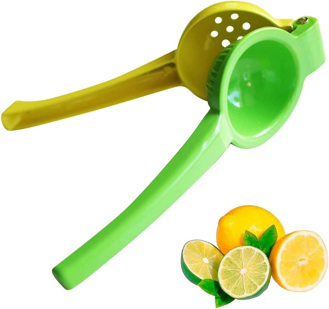 Culinary Elements Metal Lemon and Lime Squeezer: Manual Press, Easy to Use Citrus Juicer, Dishwasher Safe 1 pack,  Lime Green