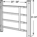 Prime-Line S 4780 21 In., White Painted Carbon Steel, Hinged 4-Bar Window Grill (Single Pack)