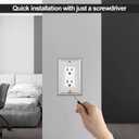 Metal Wall Plate for Electrical Outlets, Decorative Brushed Nickel Switch Plates Outlet Cover, Light Switch Cover Plate, 1-Gang Wall Plates (Single Decoretor, 6 Pack)