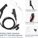 APX 6000 Earpiece XPR 7550e Headset Compatible for Motorola Radios APX 8000/7000/4000 XPR 7350e/7580e/7380e/7550/7350 Acoustic Tube and PTT Mic, Surveillance Headset