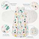 ZIGJOY Sleep Sack Swaddle 1.0 Tog Baby Wearable Blanket 100% Cotton Baby Swaddle Blanket for Newborns 6-12 Months Green&Tropical Rainforest