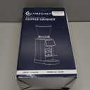 AMZCHEF Coffee Grinder, Burr Coffee Bean Grinder for Home Use with 48 Precise Grind Settings, Detachable Funnel Stand for Espresso, LED Control Panel, Anti-static Design, silver